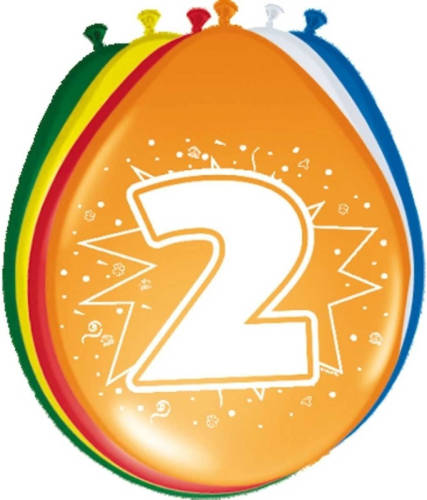 Amigo 2 Jaar Ballonnnen - 8 Stuks