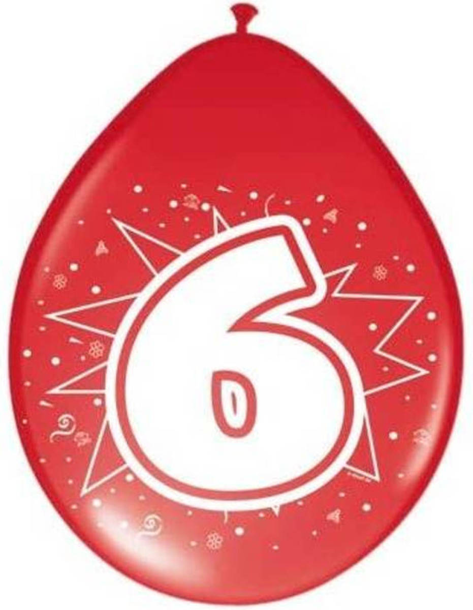 Amigo 6 Jaar Verjaardagsballonnen - 8 Stuks