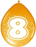 Amigo 8 Jaar Ballonnen - 30 Cm - 8 Stuks