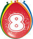 Amigo 8 Jaar Ballonnen - 30 Cm - 8 Stuks