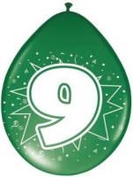 Amigo 9 Jaar Ballonnen - 30 Cm - 8 Stuks