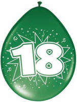 Amigo 18 Jaar Ballonnen - 8 Stuks