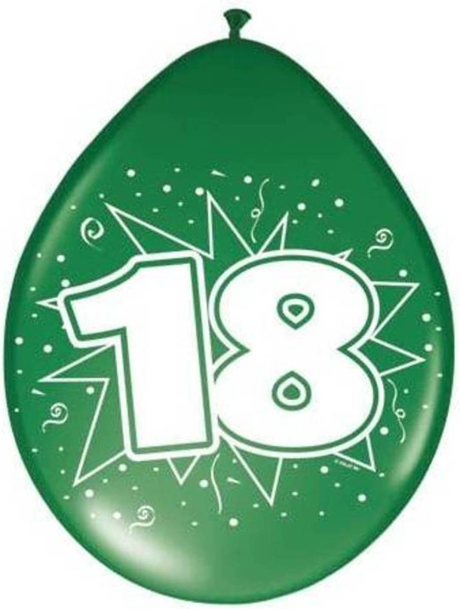 Amigo 18 Jaar Ballonnen - 8 Stuks