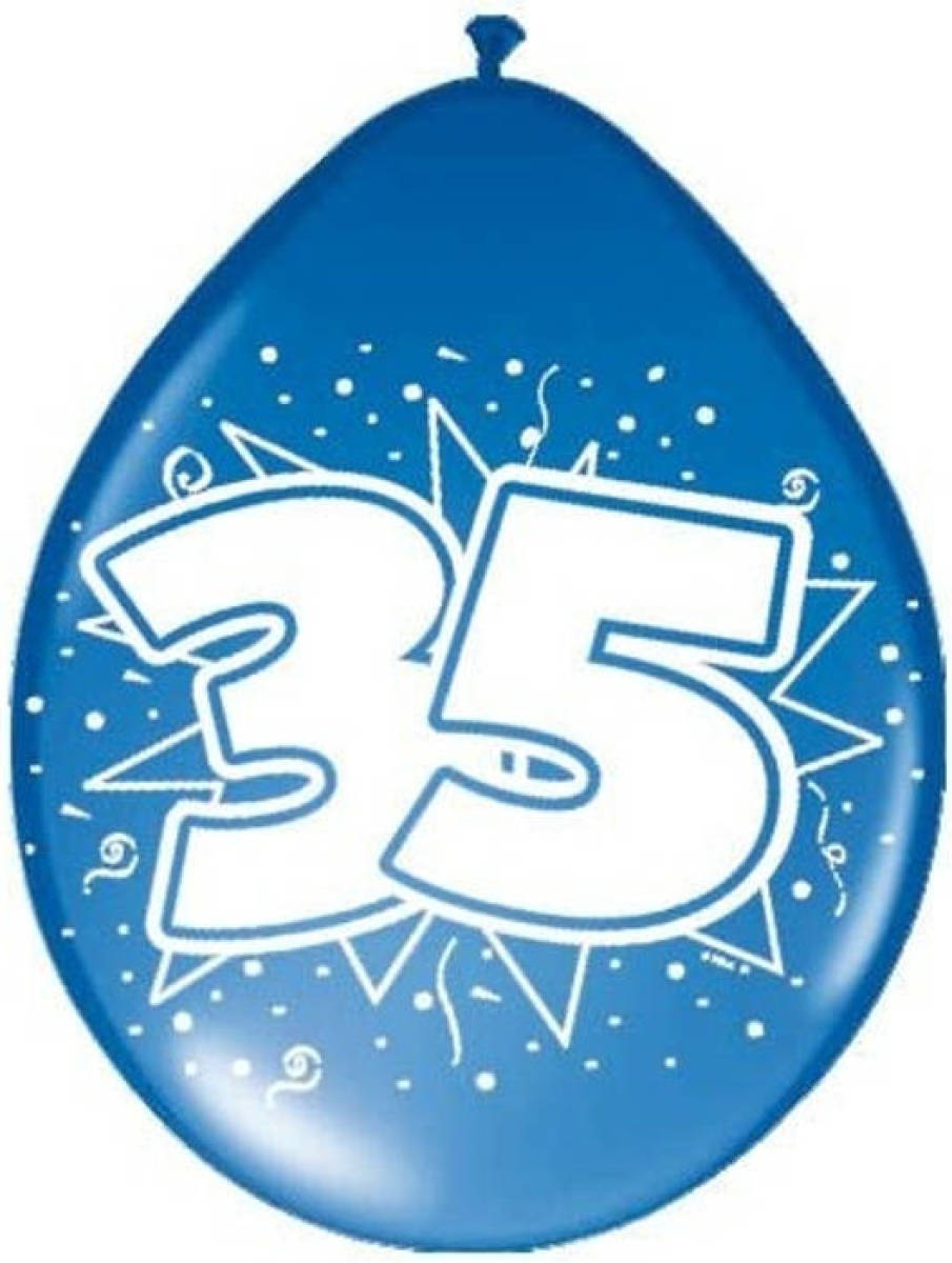Amigo Ballonnen Ster 30 Cm: 35 Jaar 8 Stuks