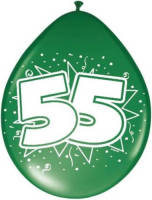 Amigo Ballonnen Ster 30 Cm: 55 Jaar 8 Stuks