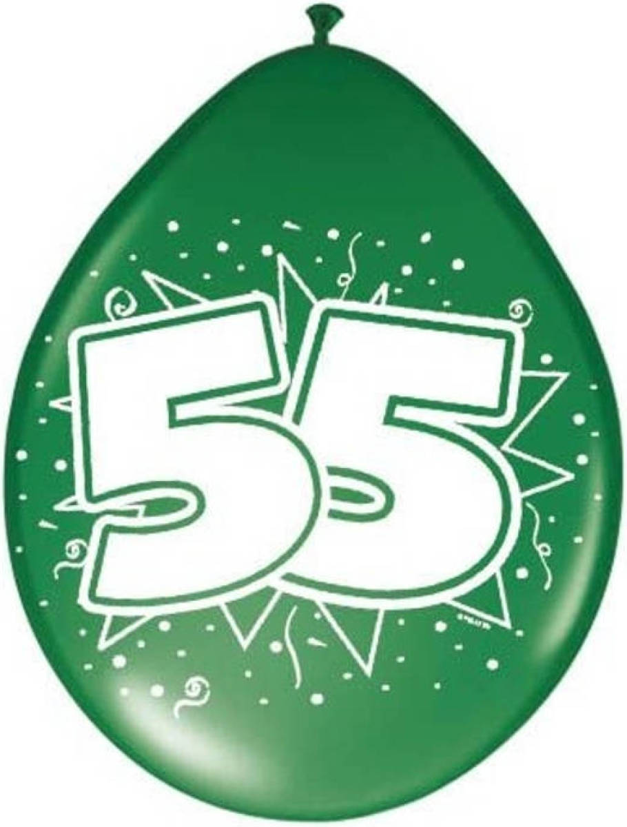 Amigo Ballonnen Ster 30 Cm: 55 Jaar 8 Stuks