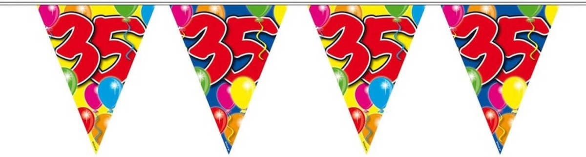 Amigo Vlaggenlijn Ballonnen: 35 Jaar-10 Meter