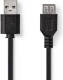 Nedis Kabel USB 2.0 | A male - USB A female | 3,0 m | Zwart