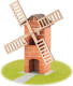 Teifoc Bouwdoos Windmolen Junior Steen/hout Bruin/blank