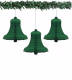 Bellatio Decorations 3 Groene Kerstklokken Van Papier 50 Cm - Hangdecoratie