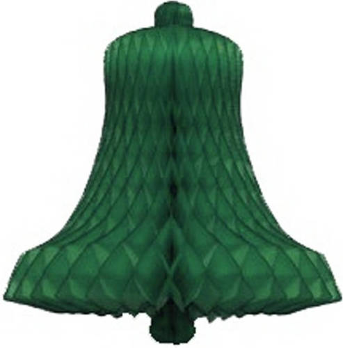 Bellatio Decorations 1x Decoratie Kerst Versiering Kerstklok Groen 50 Cm - Hangdecoratie