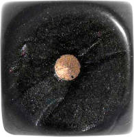 Philos Parelmoer Zwart Dobbelstenen 12mm 36st.