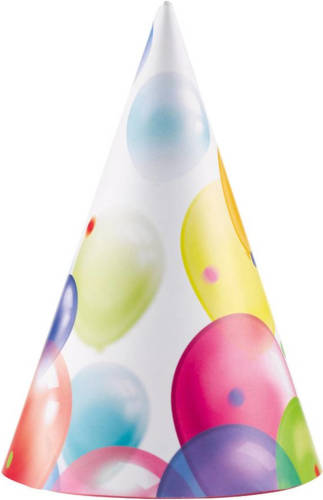 Amscan Feesthoedjes Balloons Junior 16,2 Cm Papier 8 Stuks