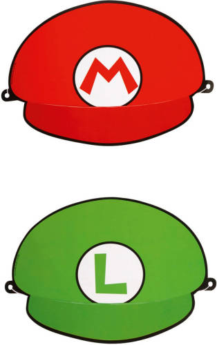 Amscan Feesthoedjes Super Mario 8 Stuks Groen/rood