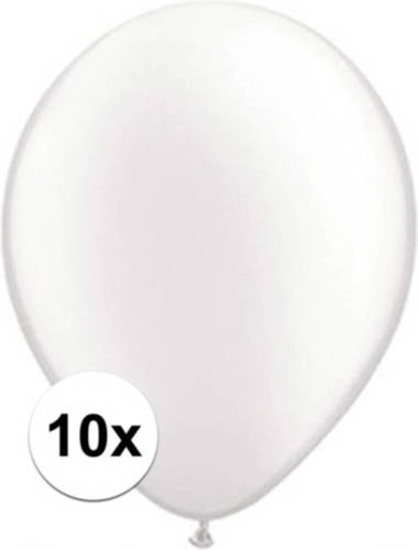 Parel Witte Qualatex Ballonnen 10 Stuks - Ballonnen