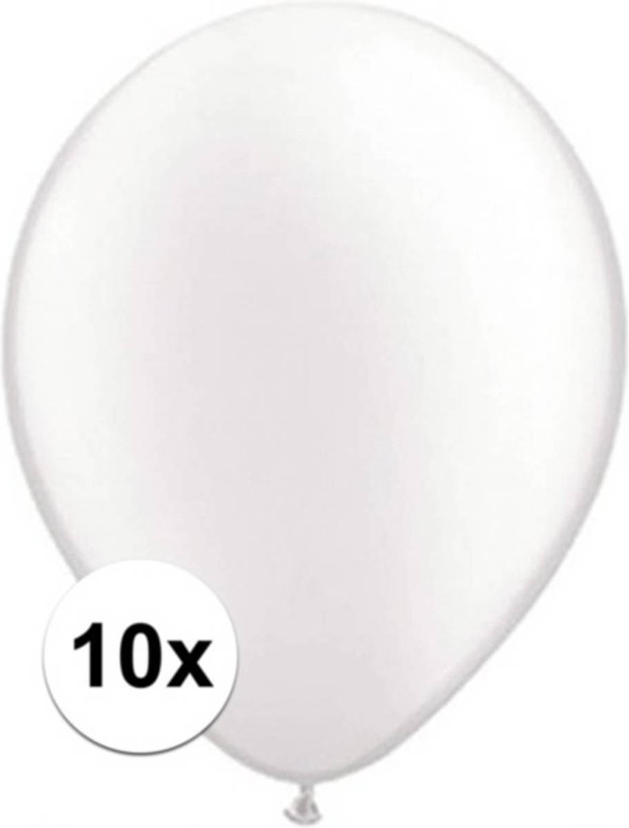 Parel Witte Qualatex Ballonnen 10 Stuks - Ballonnen