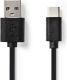 Nedis USB 2.0-Kabel | Type-C Male - A Male | 3,0 m | Zwart