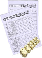 Haza Original 2x Scoreblok Yahtzee Inclusief 12 Dobbelstenen - Dobbelspellen