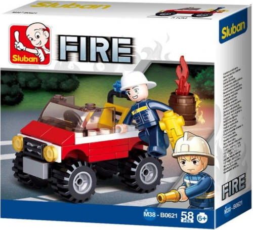Sluban Fire: Brandweer Jeep (M38-b0621)
