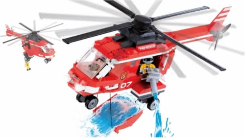 Cobi Brandweerhelikopter Bouwstenen Set - Constructiespeelgoed