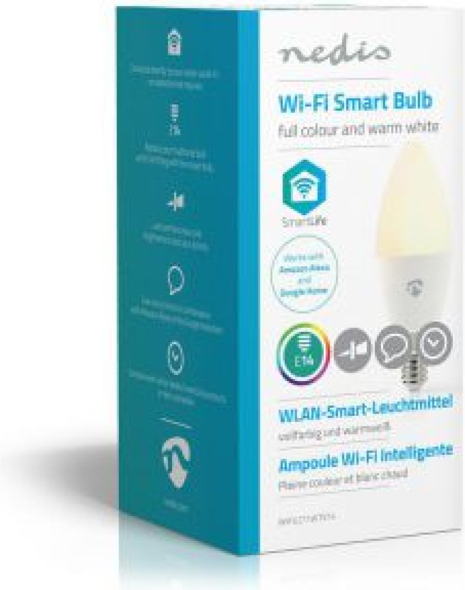 Nedis Wi-Fi smart LED-lamp | Full Colour en Warm-Wit | E14