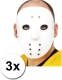 Smiffy's 3 Ijshockey Maskers
