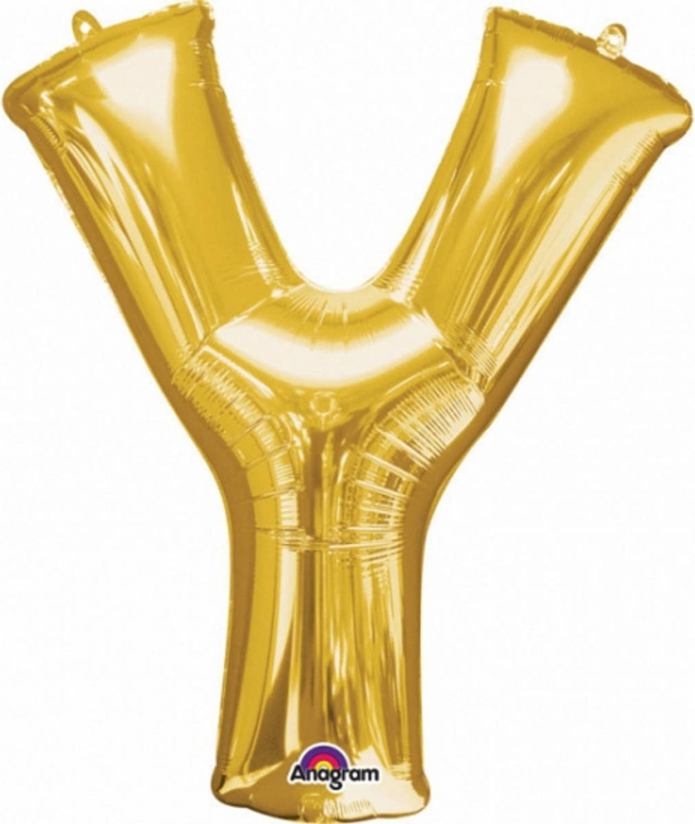 Anagram Mega Grote Gouden Ballon Letter Y - Ballonnen