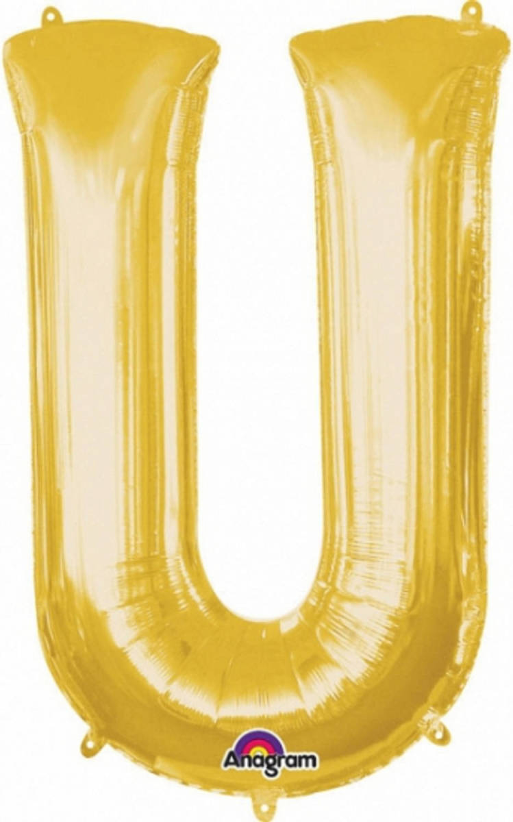 Anagram Mega Grote Gouden Ballon Letter U - Ballonnen
