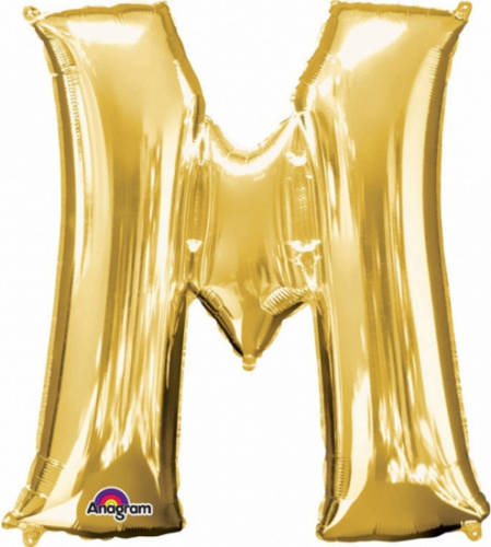 Anagram Mega Grote Gouden Ballon Letter M - Ballonnen