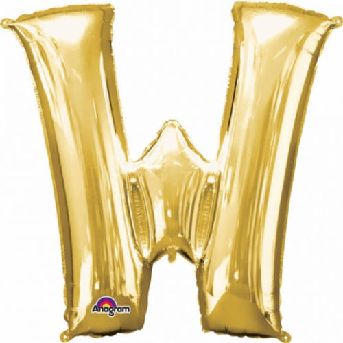 Anagram Mega Grote Gouden Ballon Letter W - Ballonnen