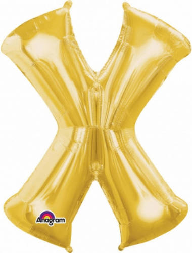 Anagram Mega Grote Gouden Ballon Letter X - Ballonnen