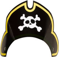Amscan Feesthoedjes Piraten 27,6 X 12,1 Cm Zwart 8 Stuks