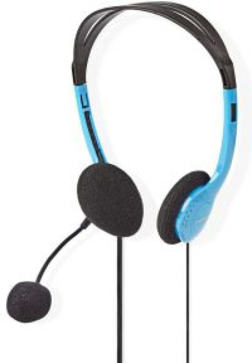 Nedis PC-Headset | On-Ear | 2x 3,5 mm Connectoren | 2,0 m | Blauw