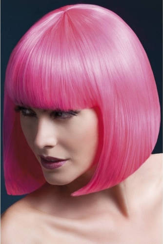 Smiffy's Luxe Roze Korte Pruik Elise Voor Dames - Verkleedpruiken