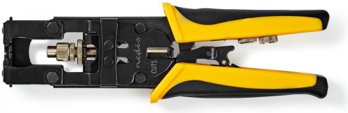 Nedis Compressiegereedschap | BNC, RCA en F-connectoren | RG58, RG59, RG6 | Softgrip | Gehard Staal