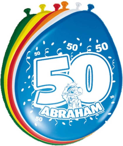 Folat 8x Stuks Ballonnen Versiering 50 Jaar Abraham