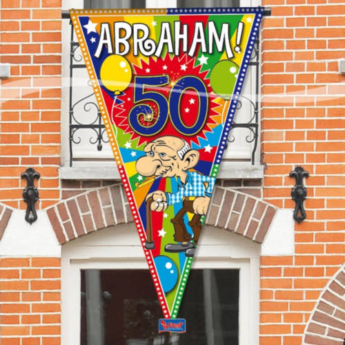 Folat Grote Abraham 50 Jaar Vlag - Feestbanieren