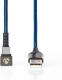 Nedis USB 2.0-kabel | A Male naar Type-C™ Male | 180°-aansluiting voor gaming | 1,0 m | rond | gevlocht