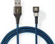 Nedis USB 2.0-kabel | A Male naar Type-C™ Male | 180°-aansluiting voor gaming | 2,0 m | rond | gevlocht