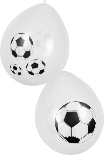 Boland Ballonnen Voetbal 6 Stuks Zwart/wit