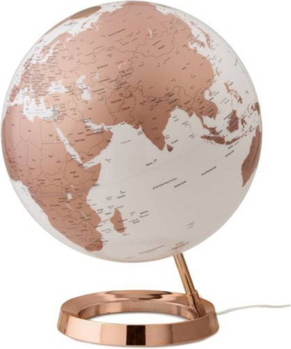 Atmosphere Globe Bright Copper 30cm Diameter Kunststof Voet Engelstalig