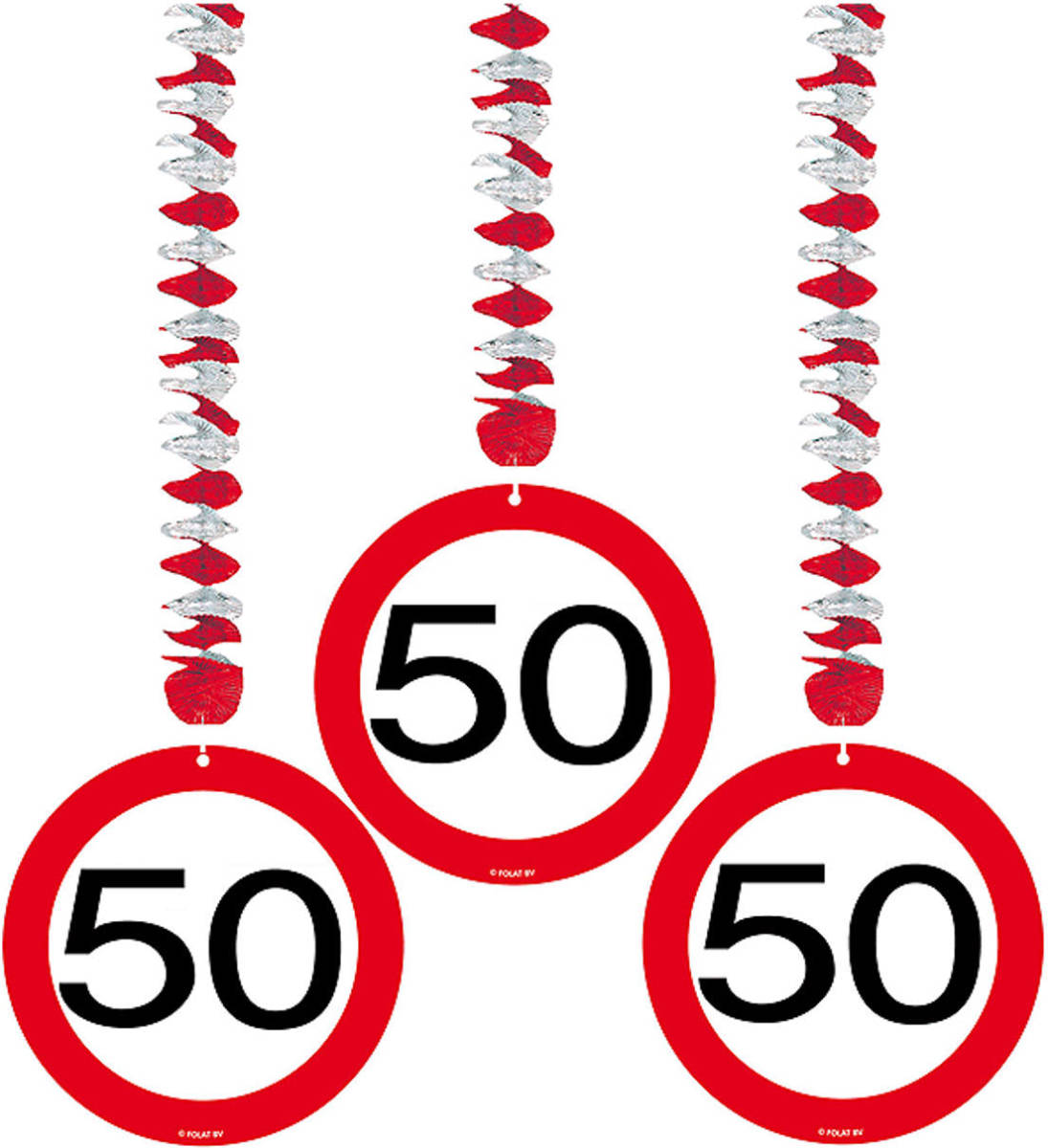 Folat Rotorspiralen 50 Jaar Verkeersborden 3 Stuks