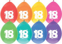"Haza Original Ballonnen Multicolor Met Opdruk """"18"""" 30 Cm 8 Stuks"