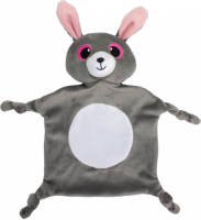 Lumo Stars Knuffeldoekje Konijn Pupu 30 Cm Grijs
