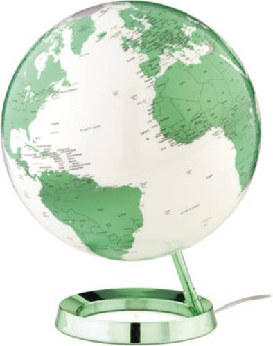 Atmosphere Globe Bright Hot Green 30cm Diameter Kunststof Voet Met Verlichting