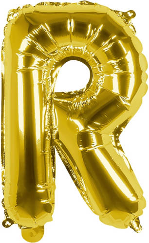 Boland Folieballon Letter R 36 Cm Goud