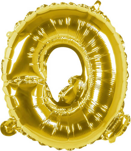 Boland Folieballon Letter Q 36 Cm Goud