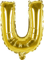 Boland Folieballon Letter U 36 Cm Goud