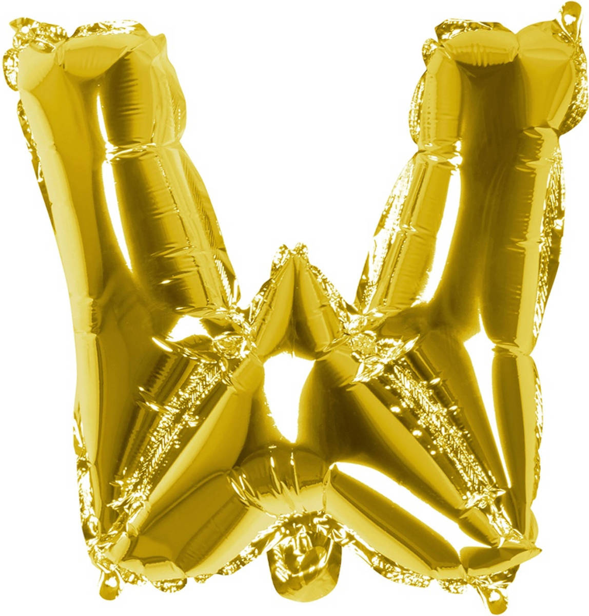 Boland Folieballon Letter W 36 Cm Goud
