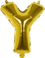 Boland Folieballon Letter Y 36 Cm Goud